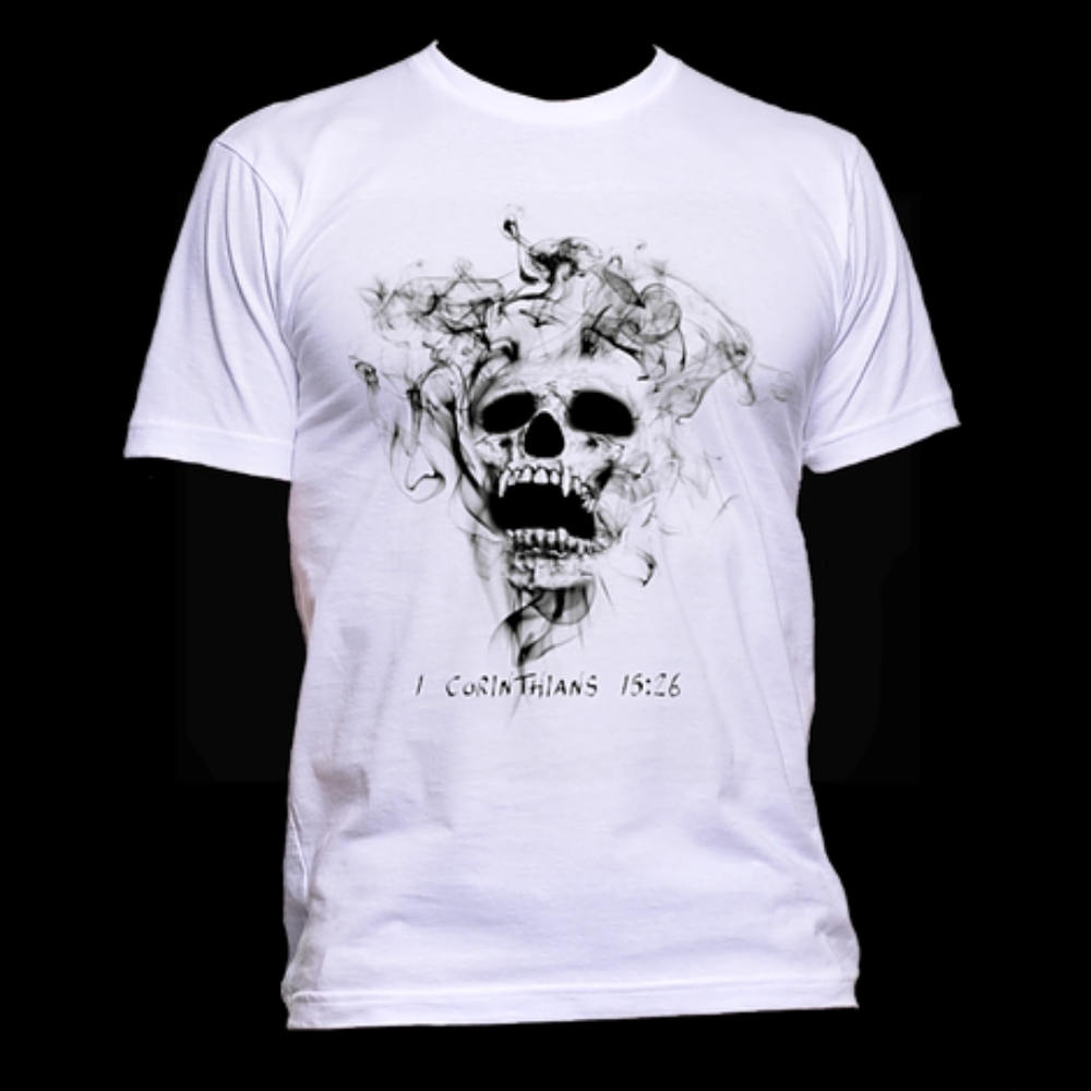 T-shirt white with skull